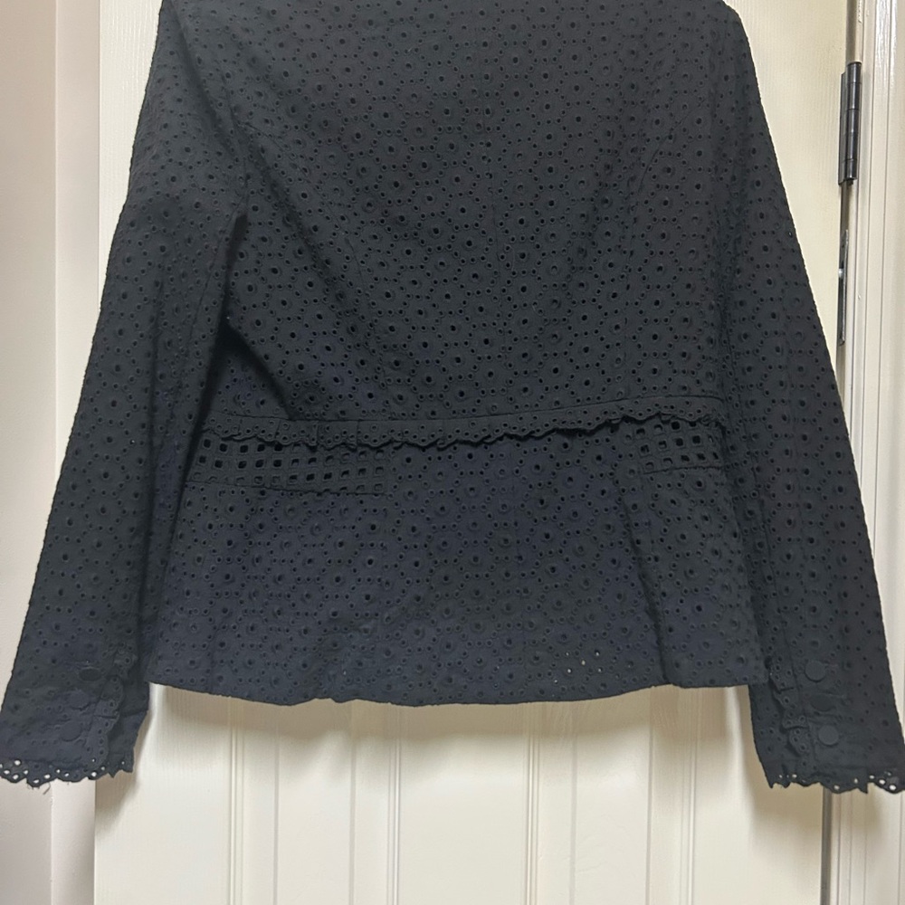 CAbi Black Eyelet Blazer - Picture 6 of 7
